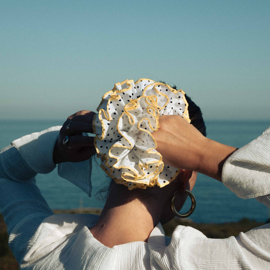 Chouchou Josie - blanc et jaune