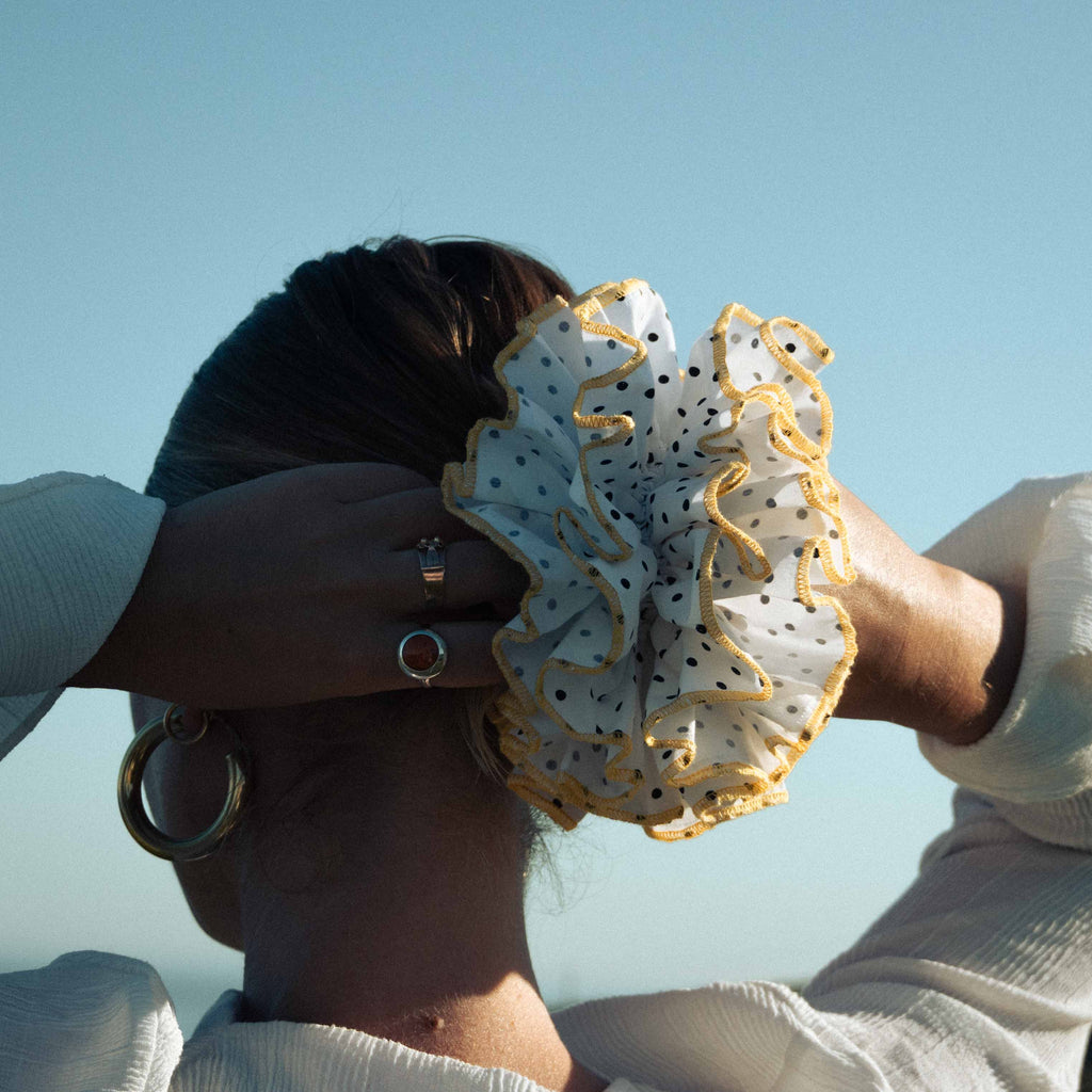 Chouchou Josie - blanc et jaune