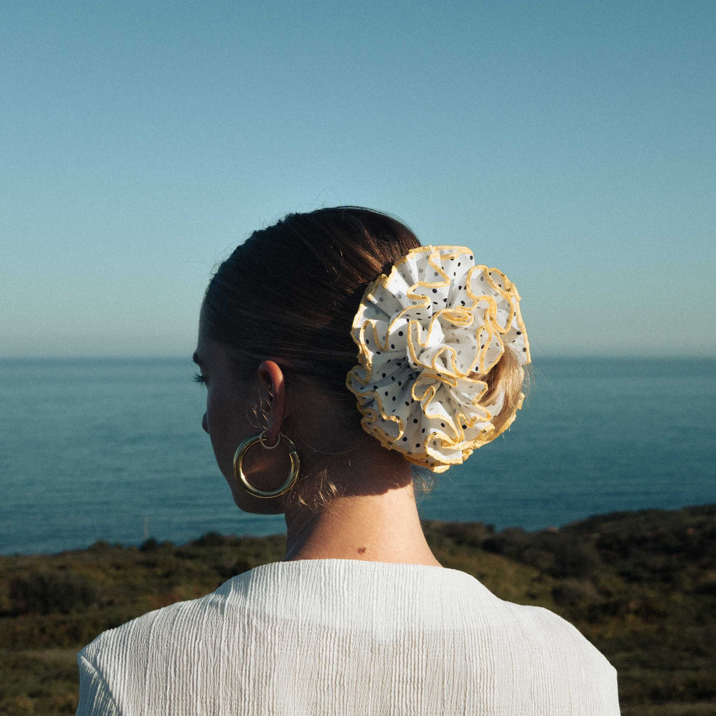 Chouchou Josie - blanc et jaune