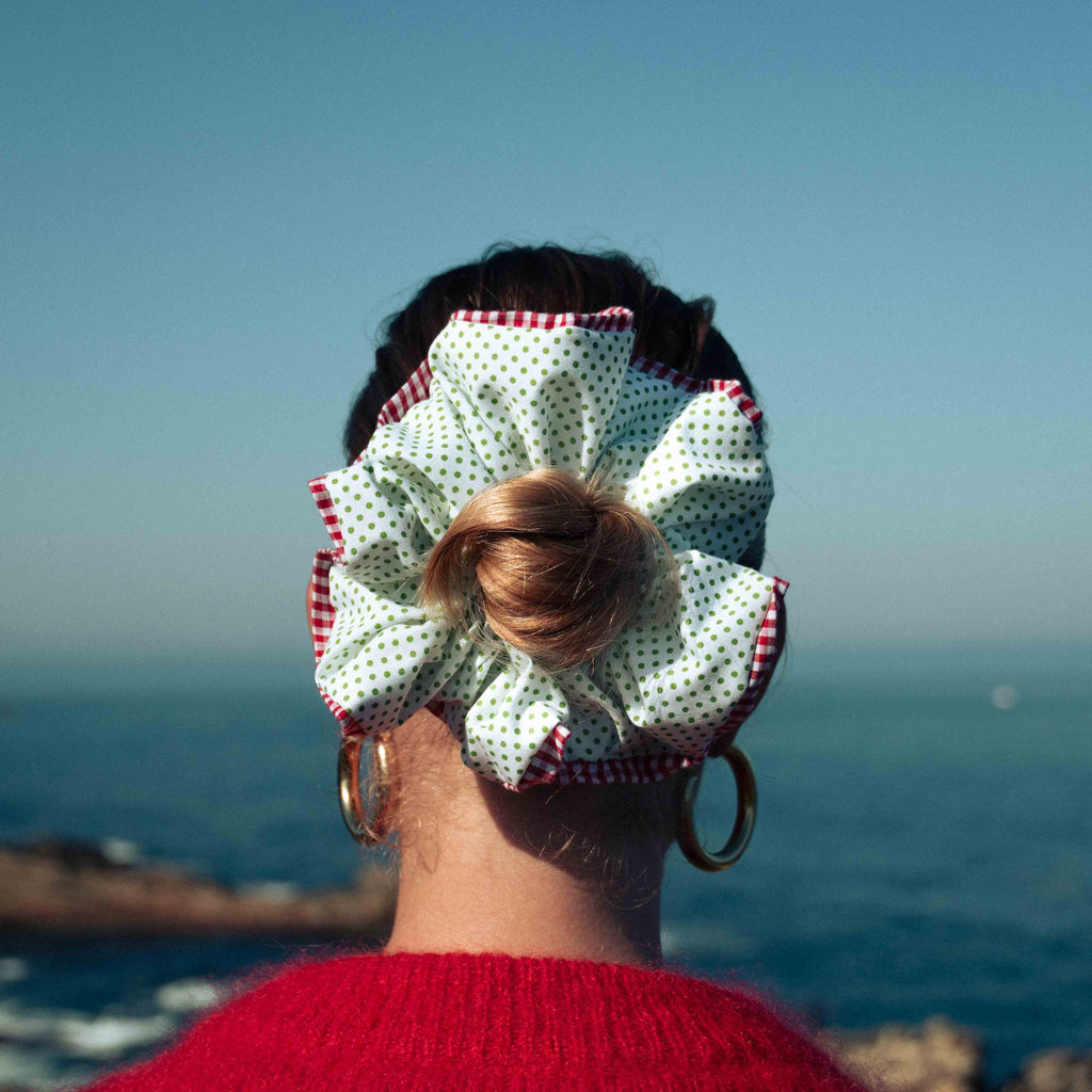 Chouchou Rosi - Pois blanc et rose