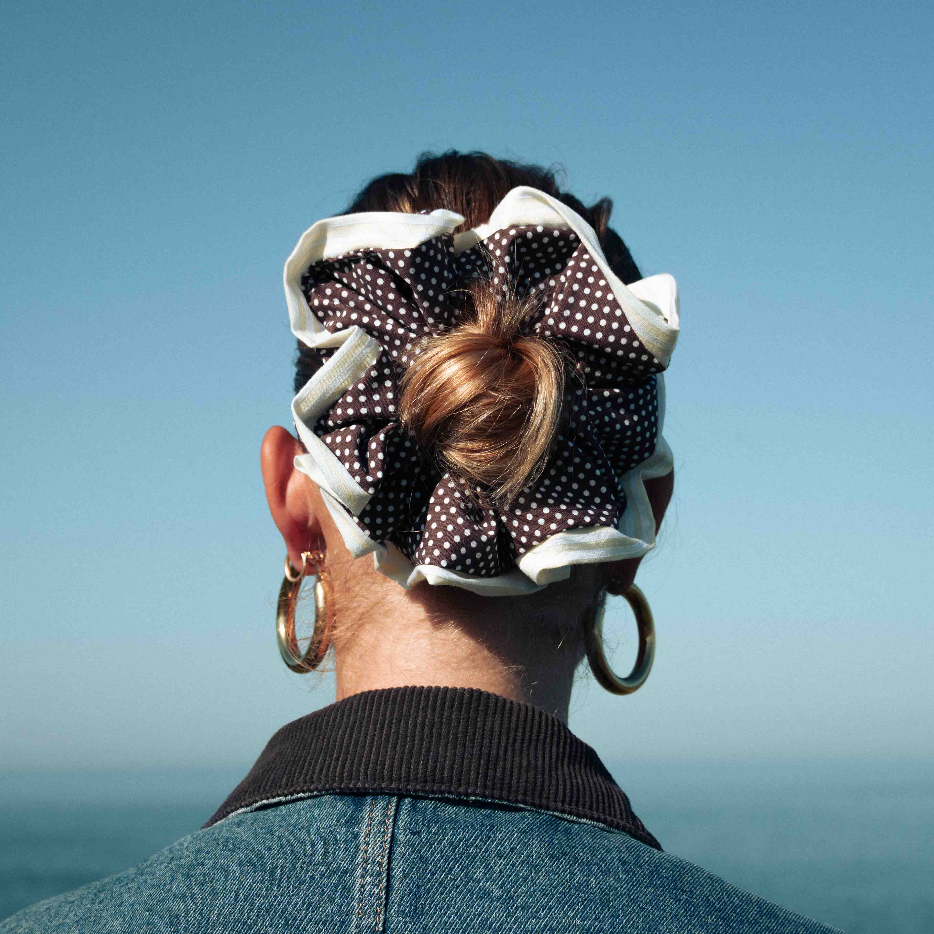 Chouchou Rosi - Pois violet et blanc