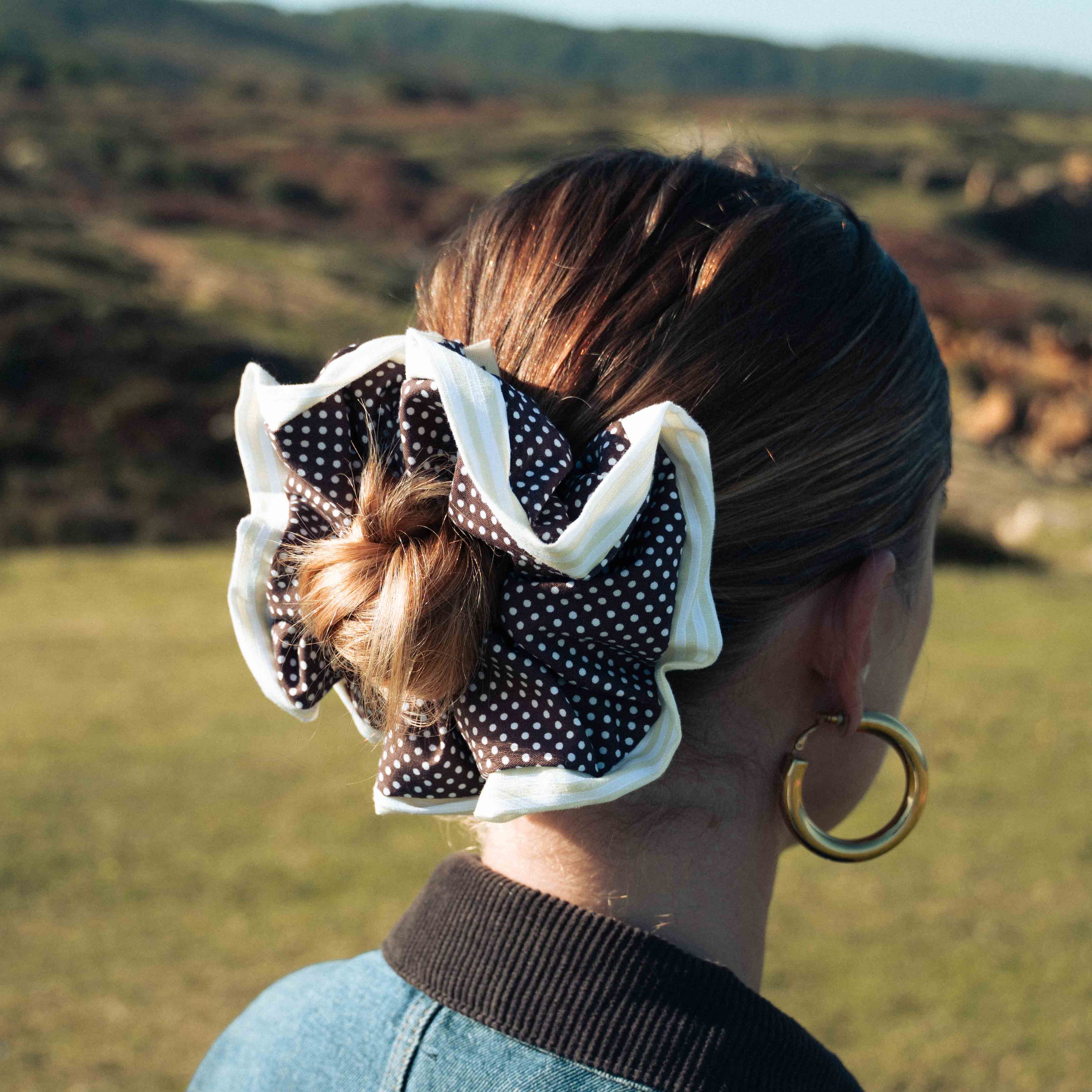 Chouchou Rosi - Pois violet et blanc