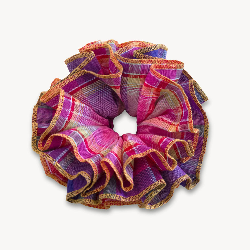 Chouchou Josie - Madras rouge et jaune