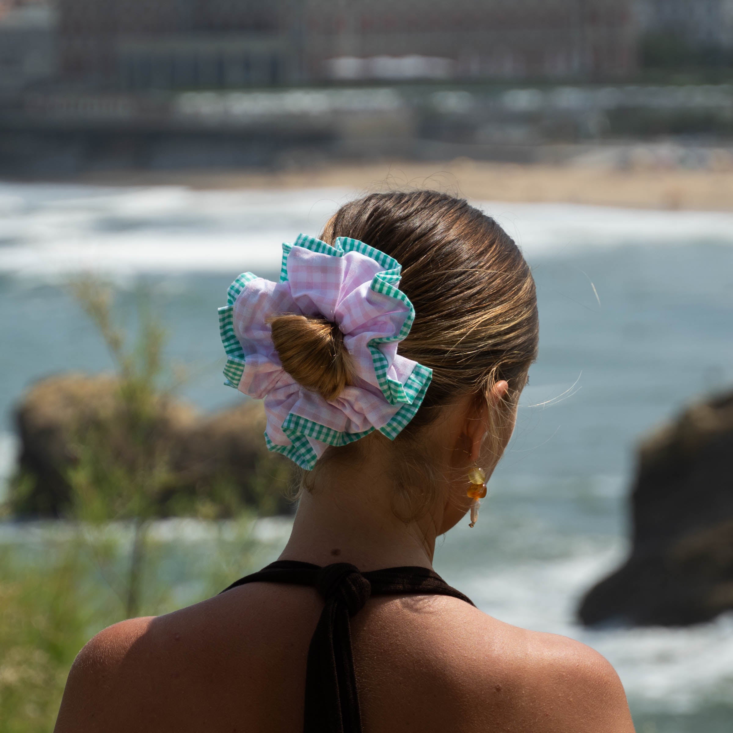 Chouchou Rosi - rose et vert