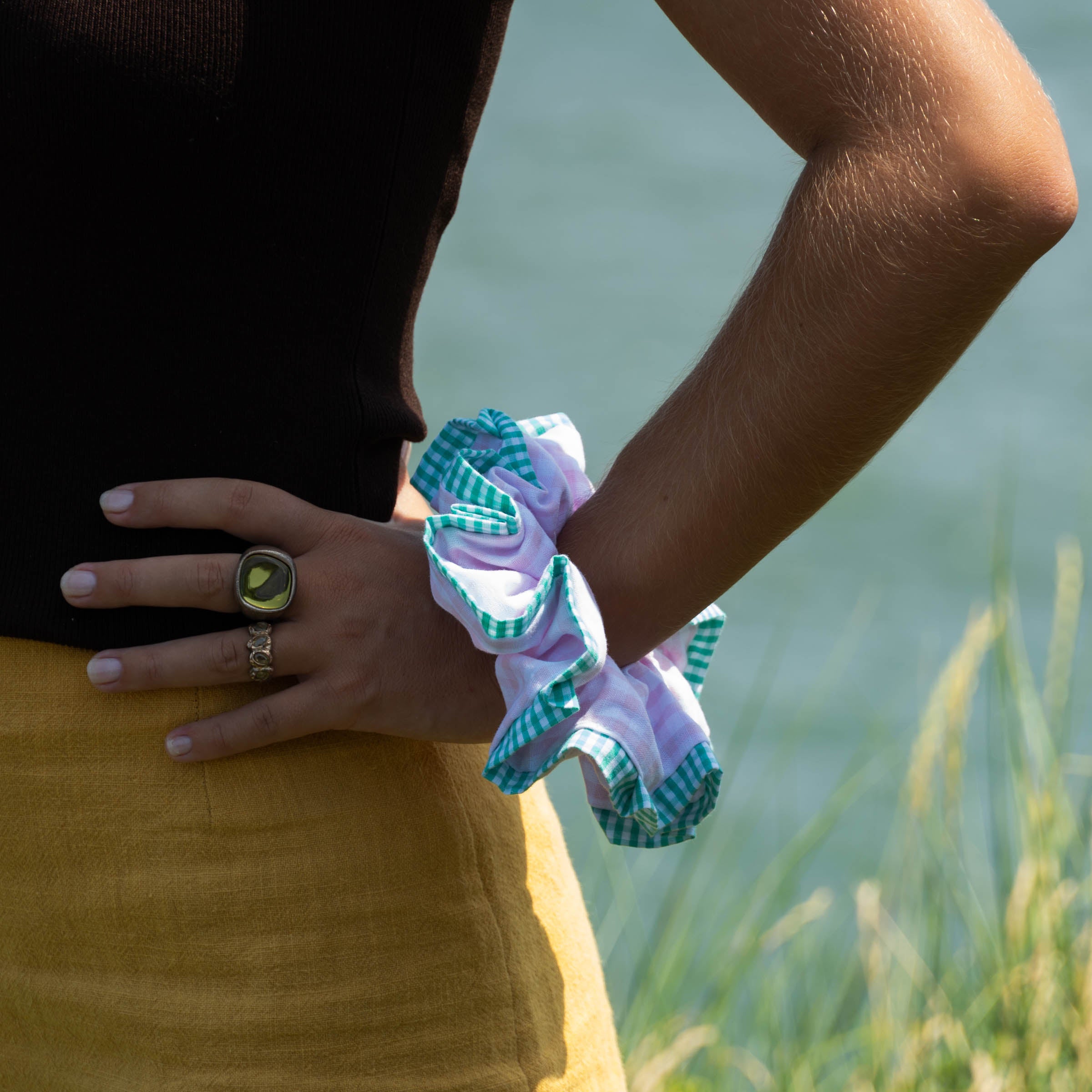 Chouchou Rosi - rose et vert